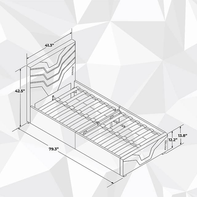 Kids Kanako Black Twin RGB Gaming Bed - Thumbnail - Image 10