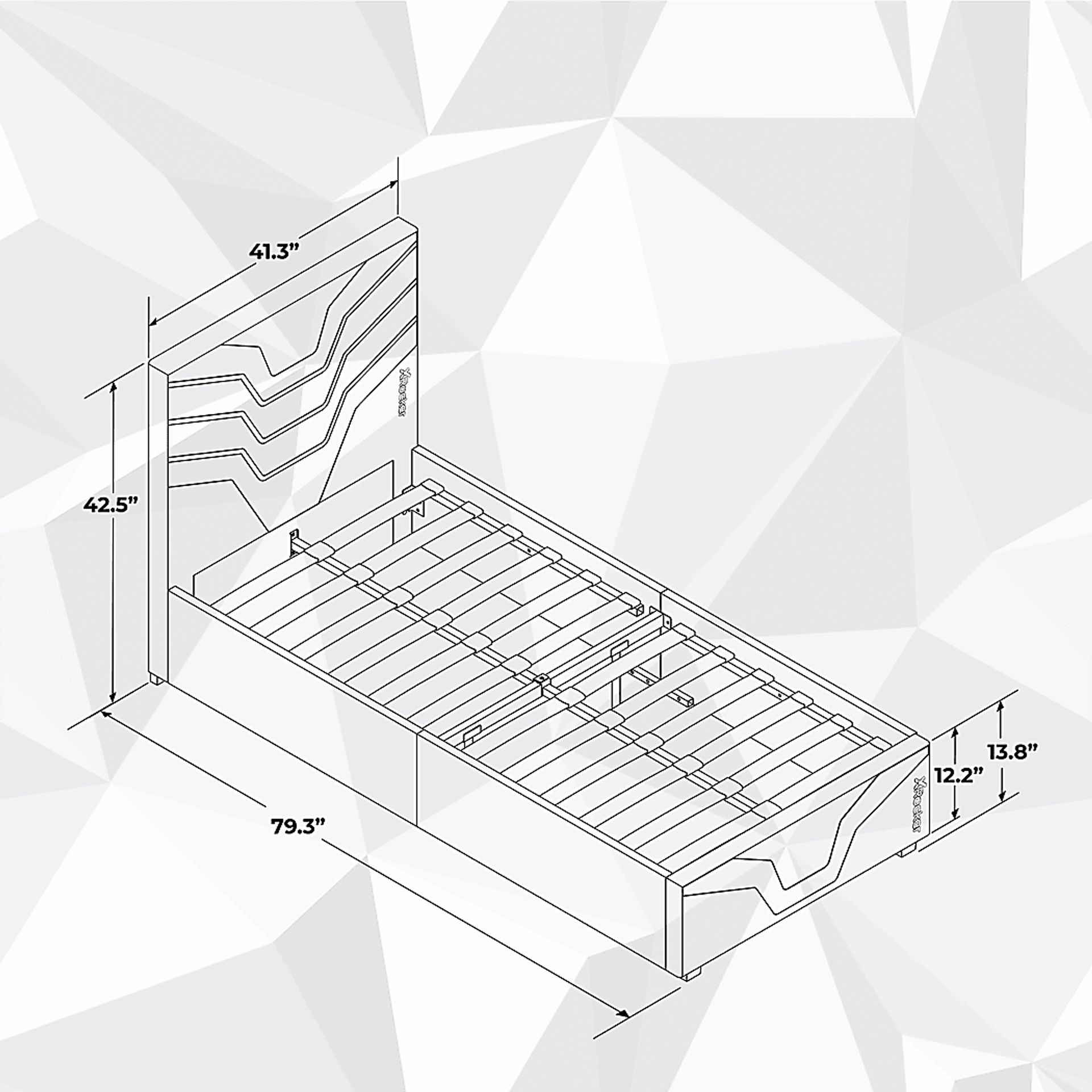 Kids Kanako Black Twin RGB Gaming Bed - Image 10