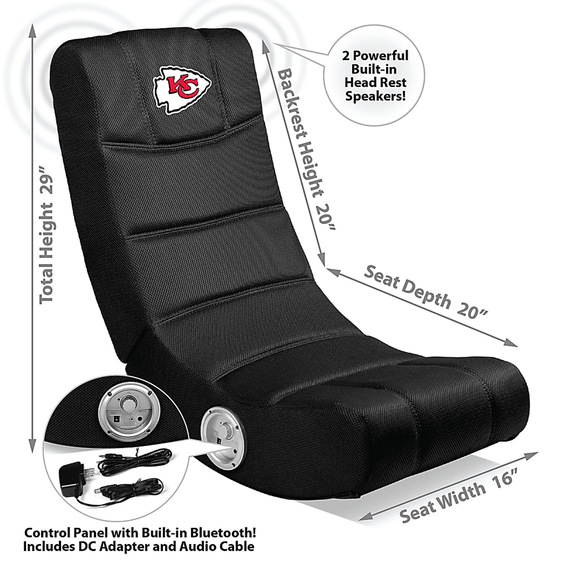 Kids Kansas City Chiefs Gaming Rocker - Image 3