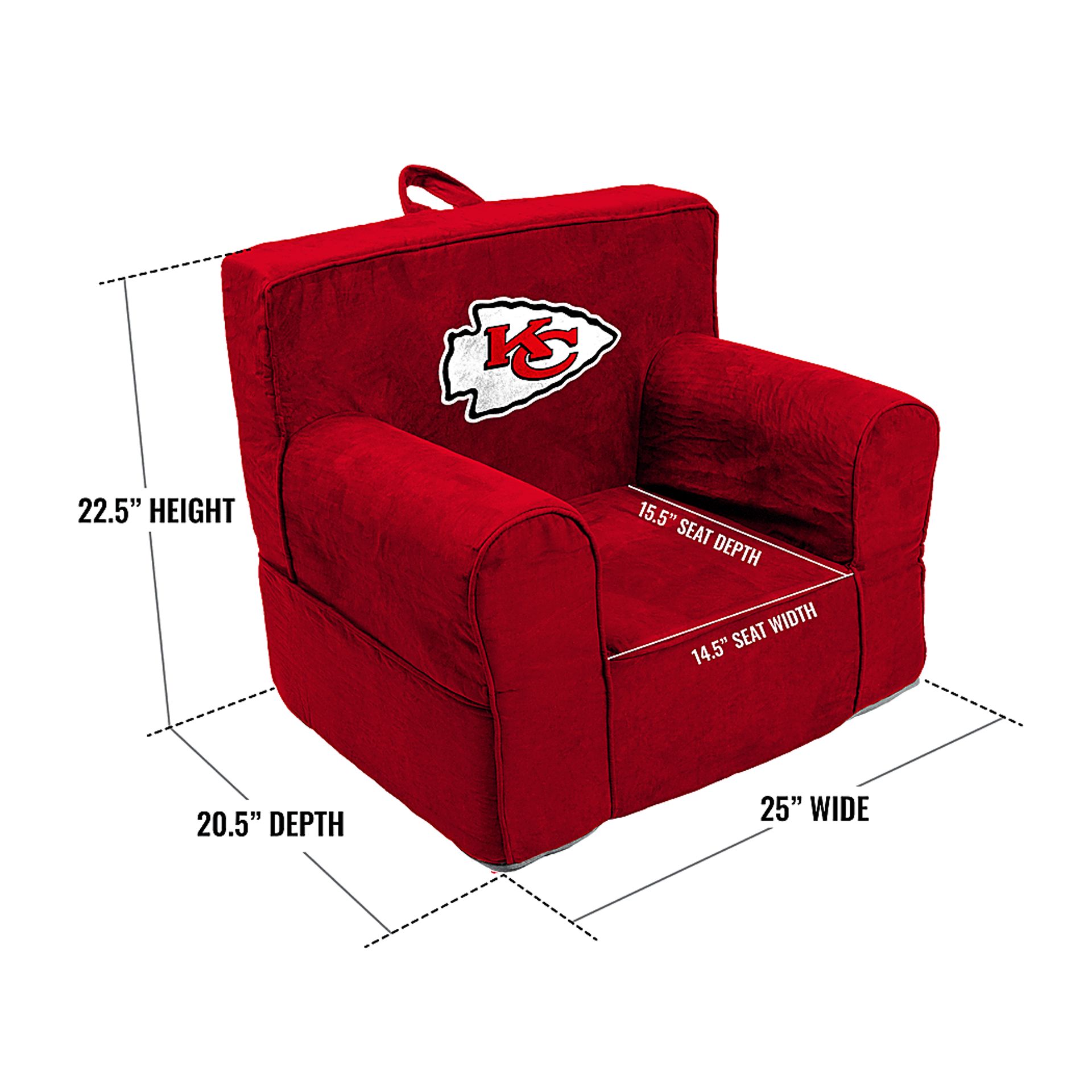 Kids Kansas City Chiefs Red Chair - Image 5