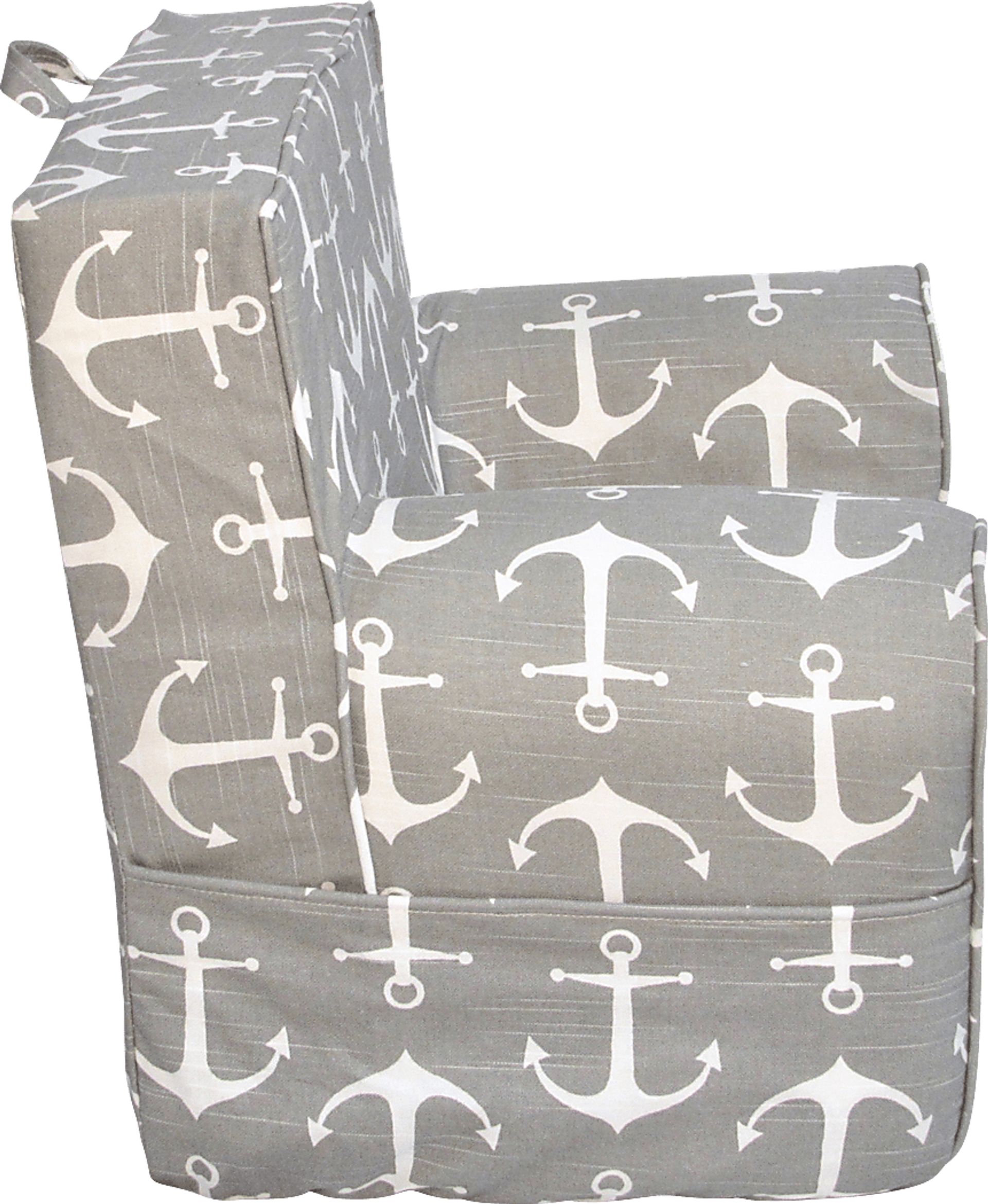 Kids Karlotta Gray Chair & Ottoman Set - Image 4