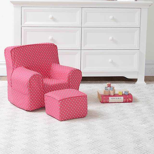 Kids Karlotta Pink Chair & Ottoman Set - Thumbnail - Image 2