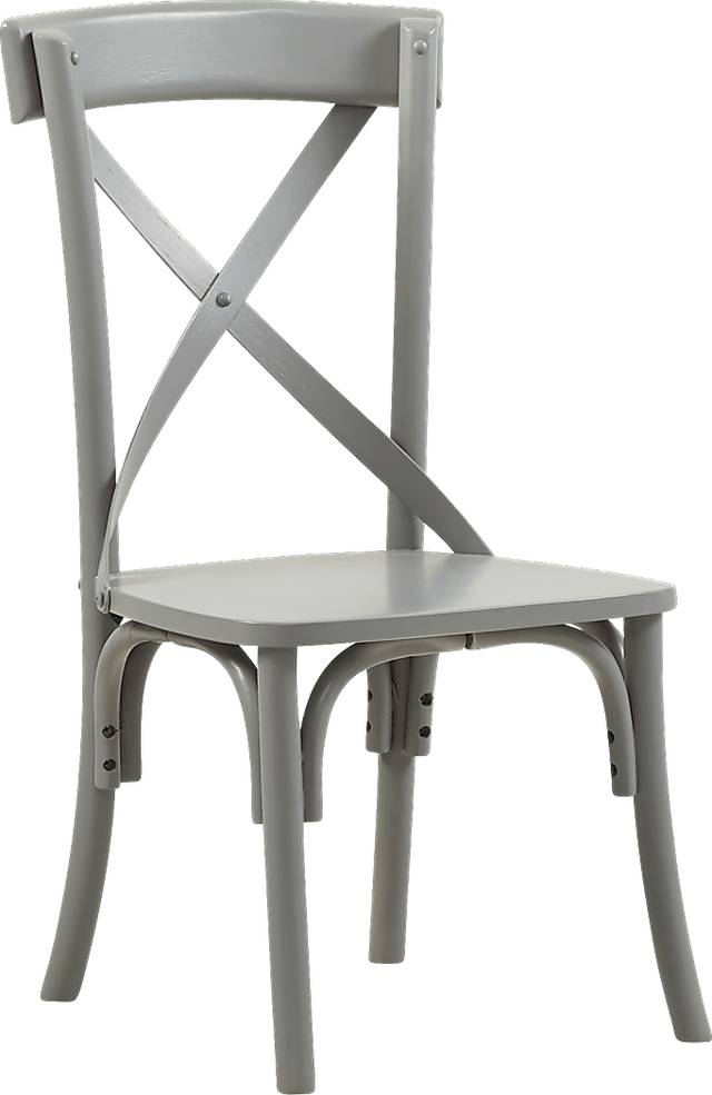 Kids Keagan Gray X-Back Chair - Thumbnail - Image 1
