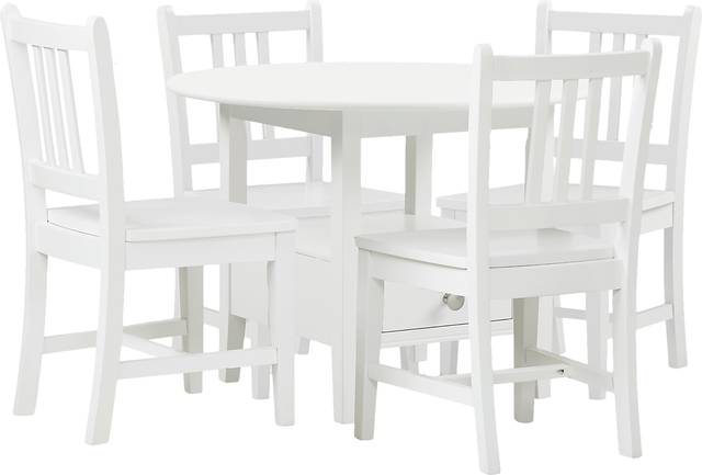 Kids Keagan White 5 Pc Table Set - Thumbnail - Image 1