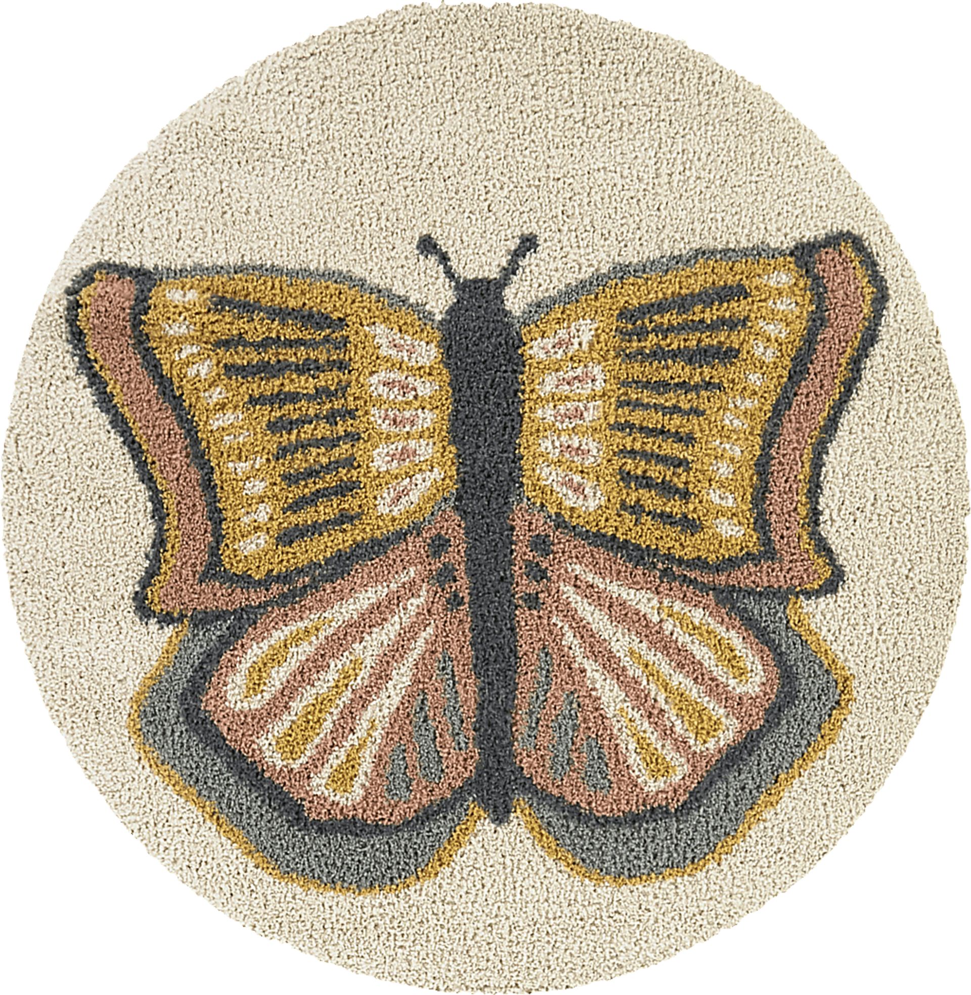 Kids Kenslake Cream 5'3 Round Rug - Image 1