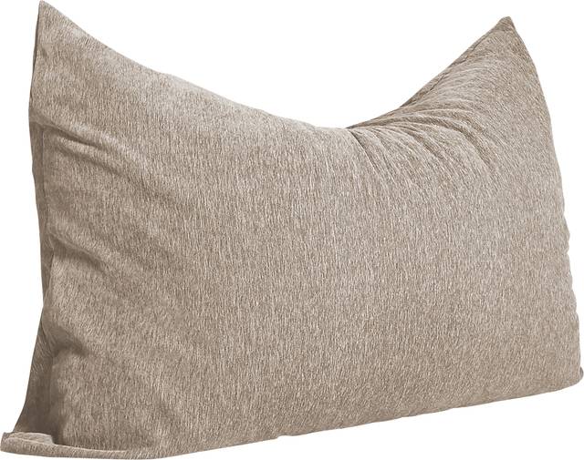 Kids Kimmy Beige Large Bean Bag Chair and Floor Pillow - Thumbnail - Image 1