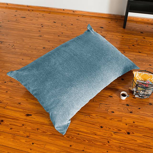 Kids Kimmy Blue Large Bean Bag Chair and Floor Pillow - Thumbnail - Image 8