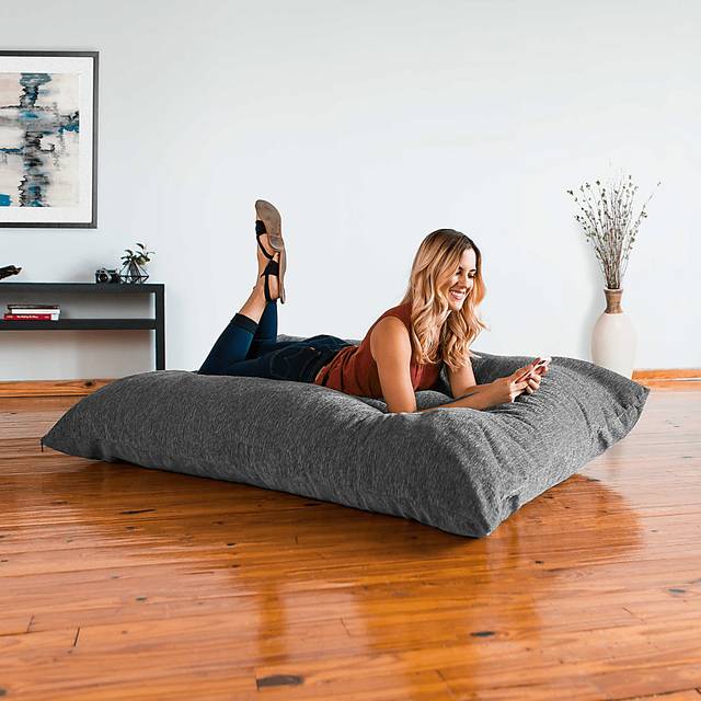 Kids Kimmy Gray Large Bean Bag Cahir and Floor Pillow - Thumbnail - Image 5