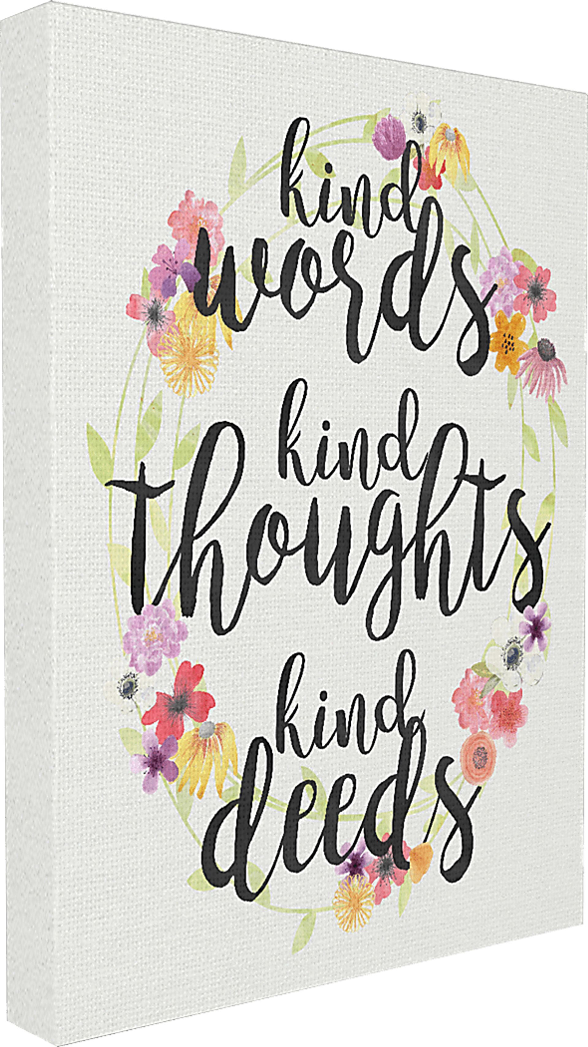 Kids Kind Words Floral Artwork - Image 2