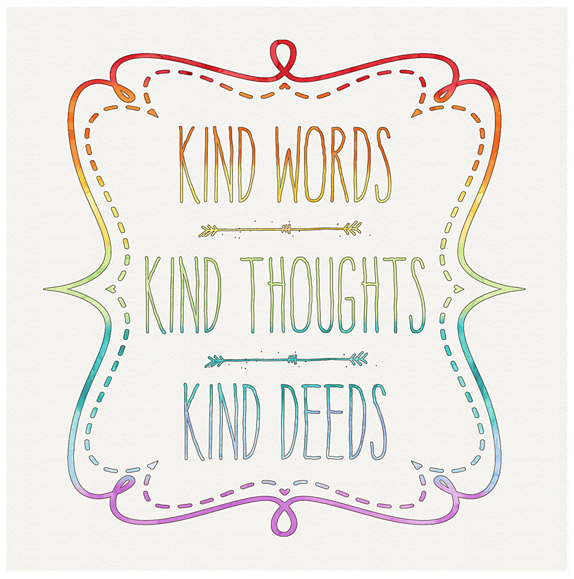 Kids Kind Words Rainbow Artwork - Image 1