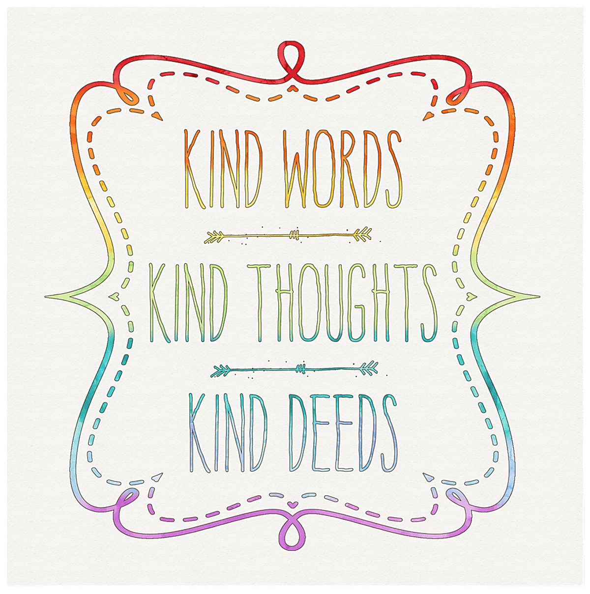 Kind Words Rainbow Artwork | Rooms to Go