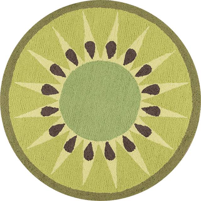 Kids Kiwilicious Green 3' Round Rug - Thumbnail - Image 1