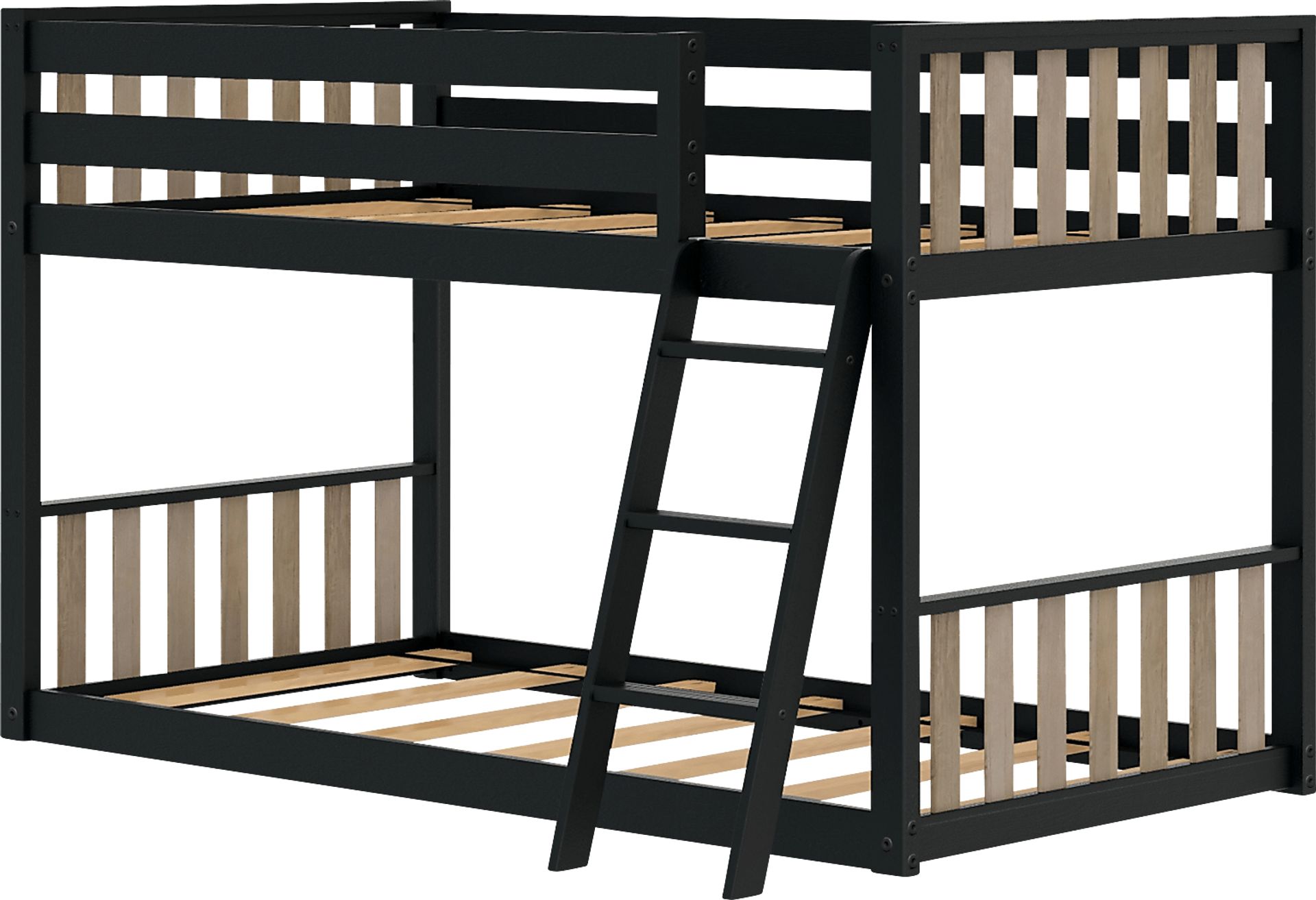 Kids Klaudie I Black Natural Twin/Twin Bunk Bed - Image 1