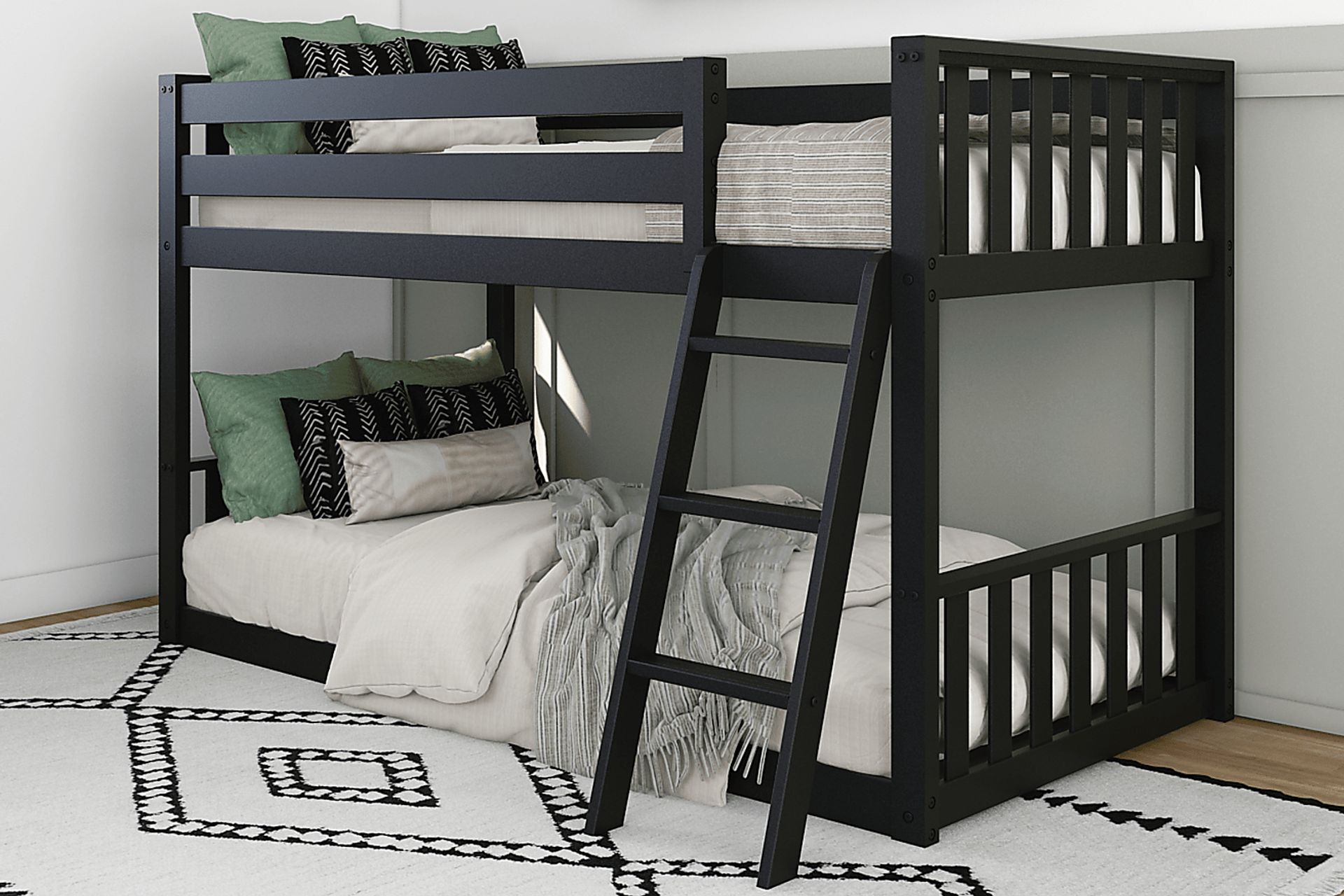 Kids Klaudie I Black Twin/Twin Bunk Bed - Image 2
