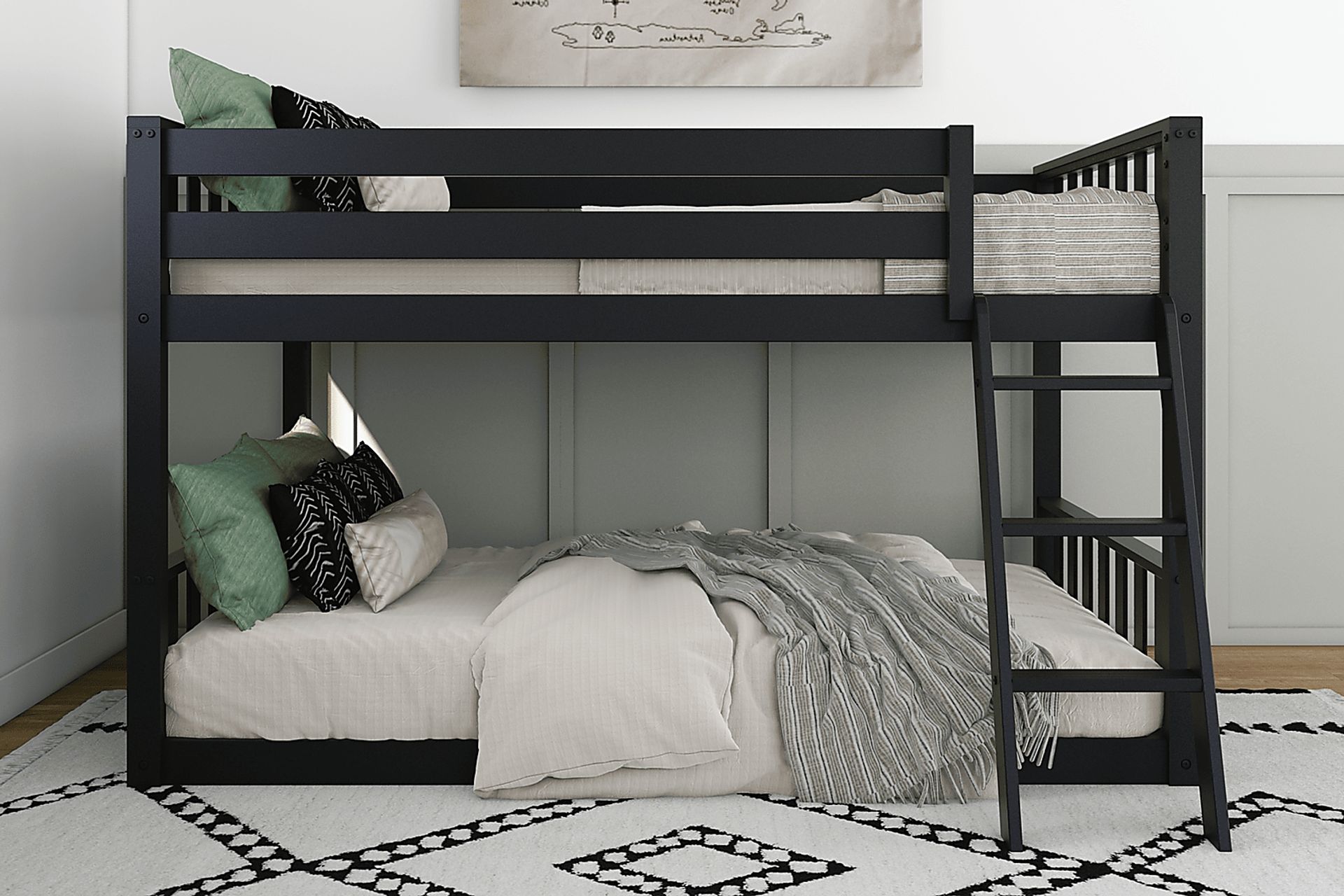 Kids Klaudie I Black Twin/Twin Bunk Bed - Image 3