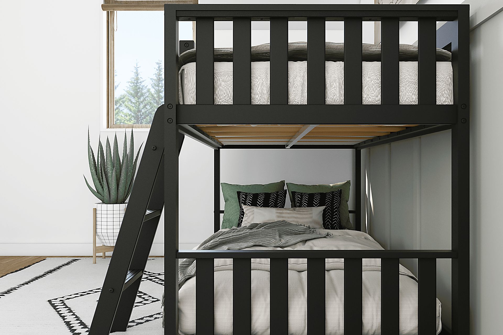 Kids Klaudie I Black Twin/Twin Bunk Bed - Image 5