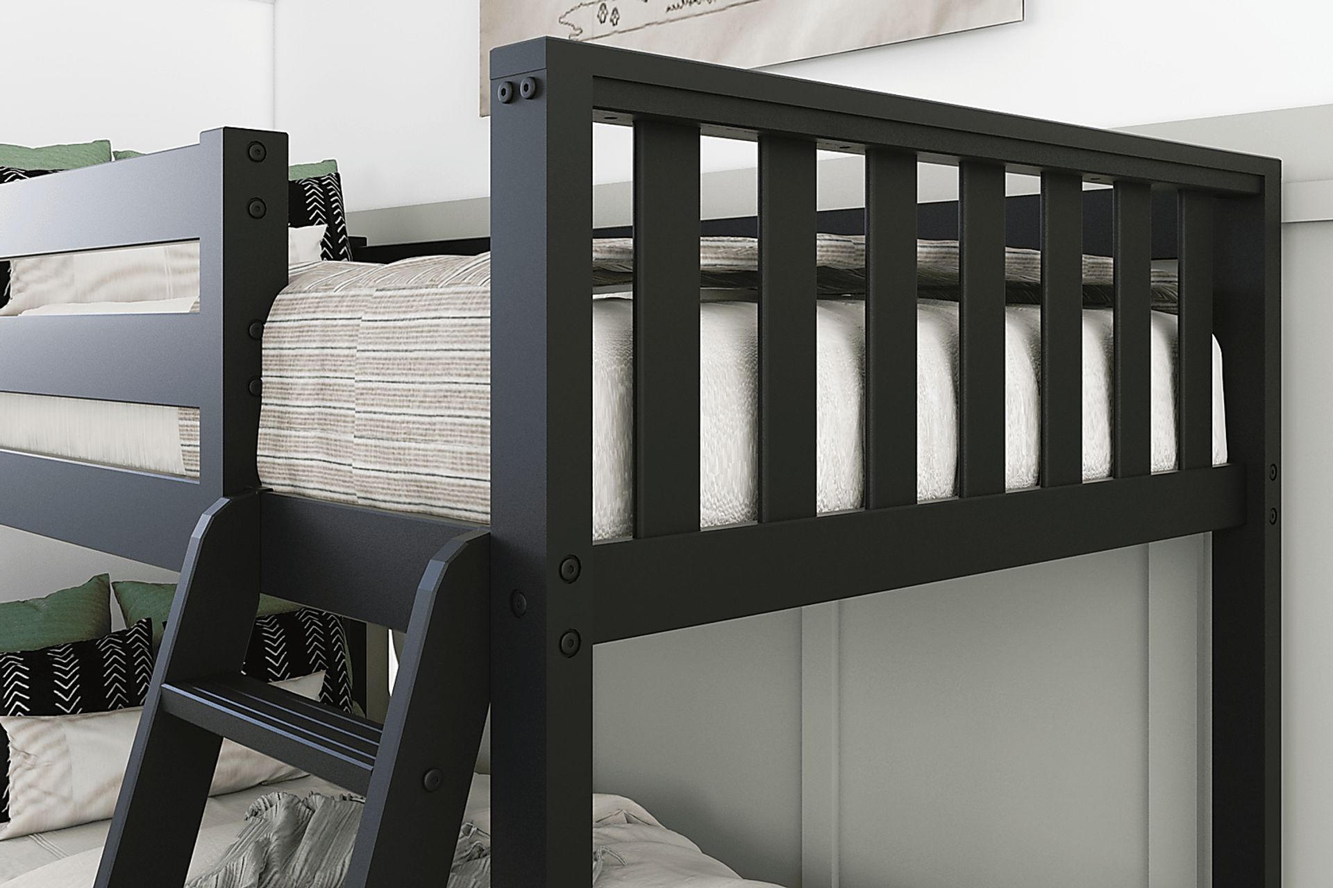 Kids Klaudie I Black Twin/Twin Bunk Bed - Image 6