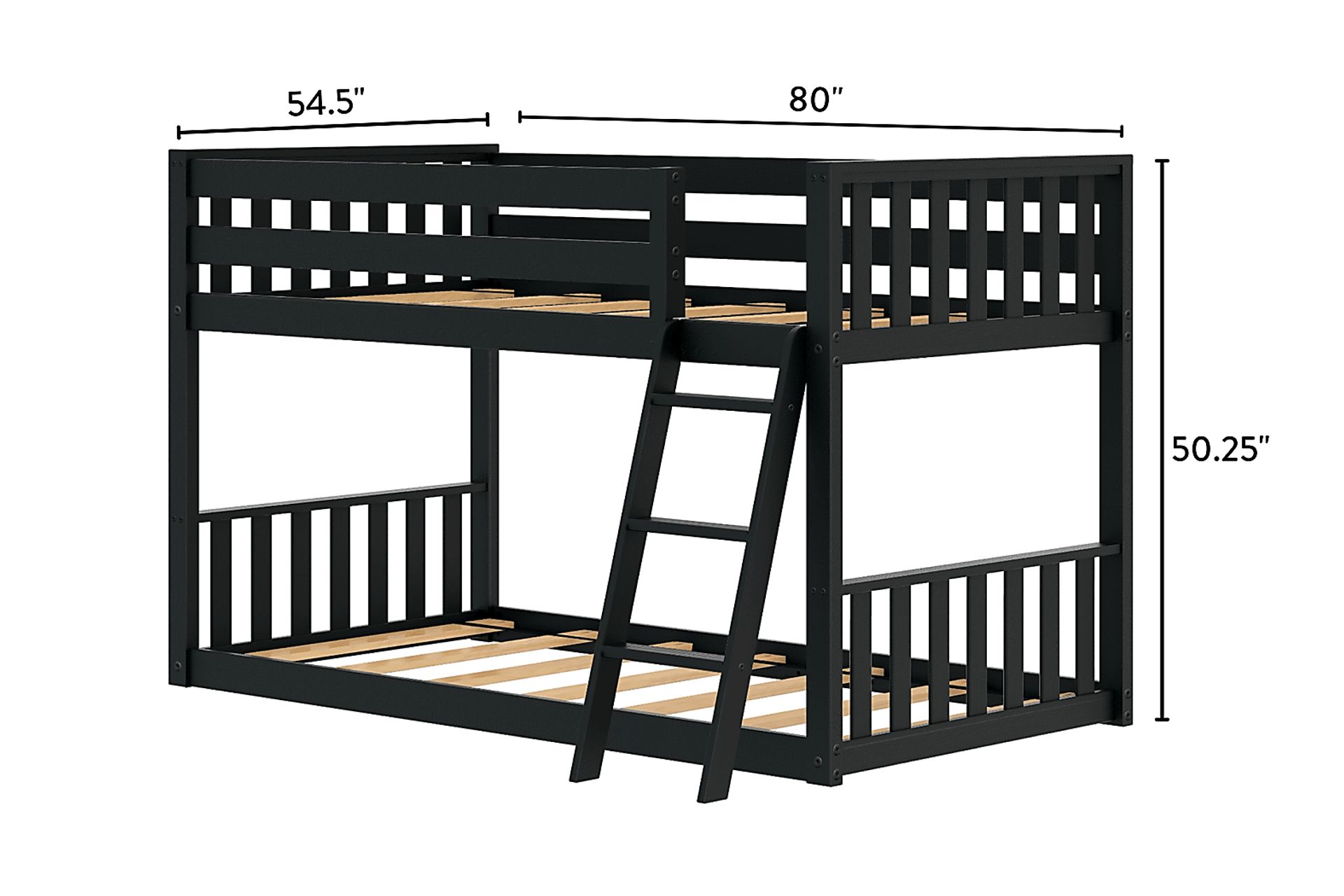 Kids Klaudie I Black Twin/Twin Bunk Bed - Image 7