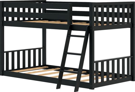 Kids Klaudie I Black Twin/Twin Bunk Bed