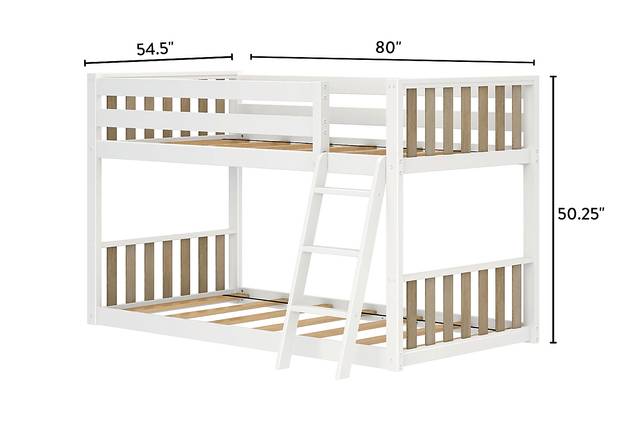 Kids Klaudie I White Natural Twin/Twin Bunk Bed - Thumbnail - Image 7