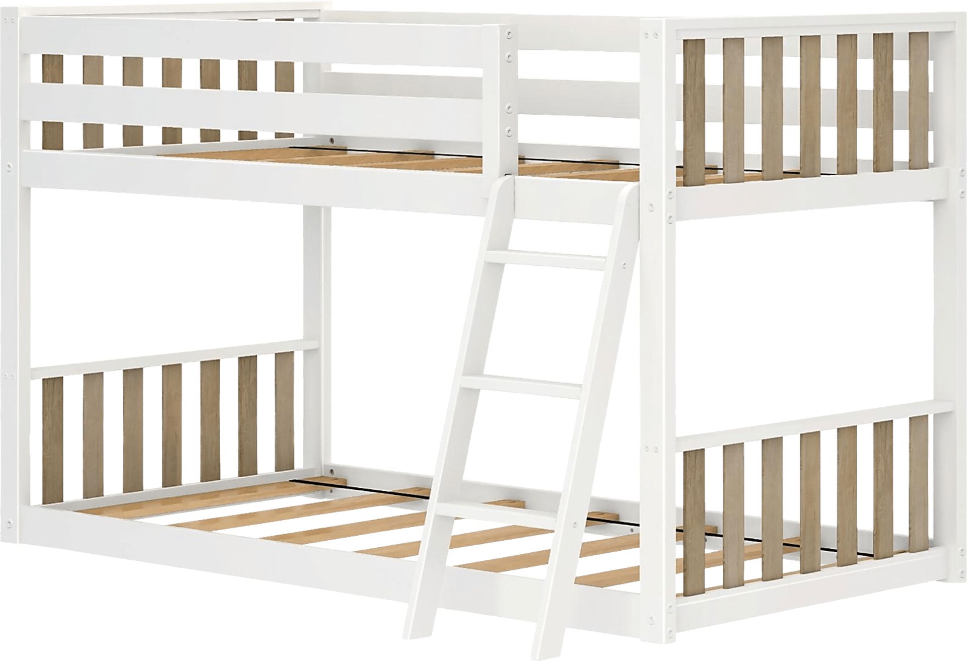 Kids Klaudie I White Natural Twin/Twin Bunk Bed - Image 1
