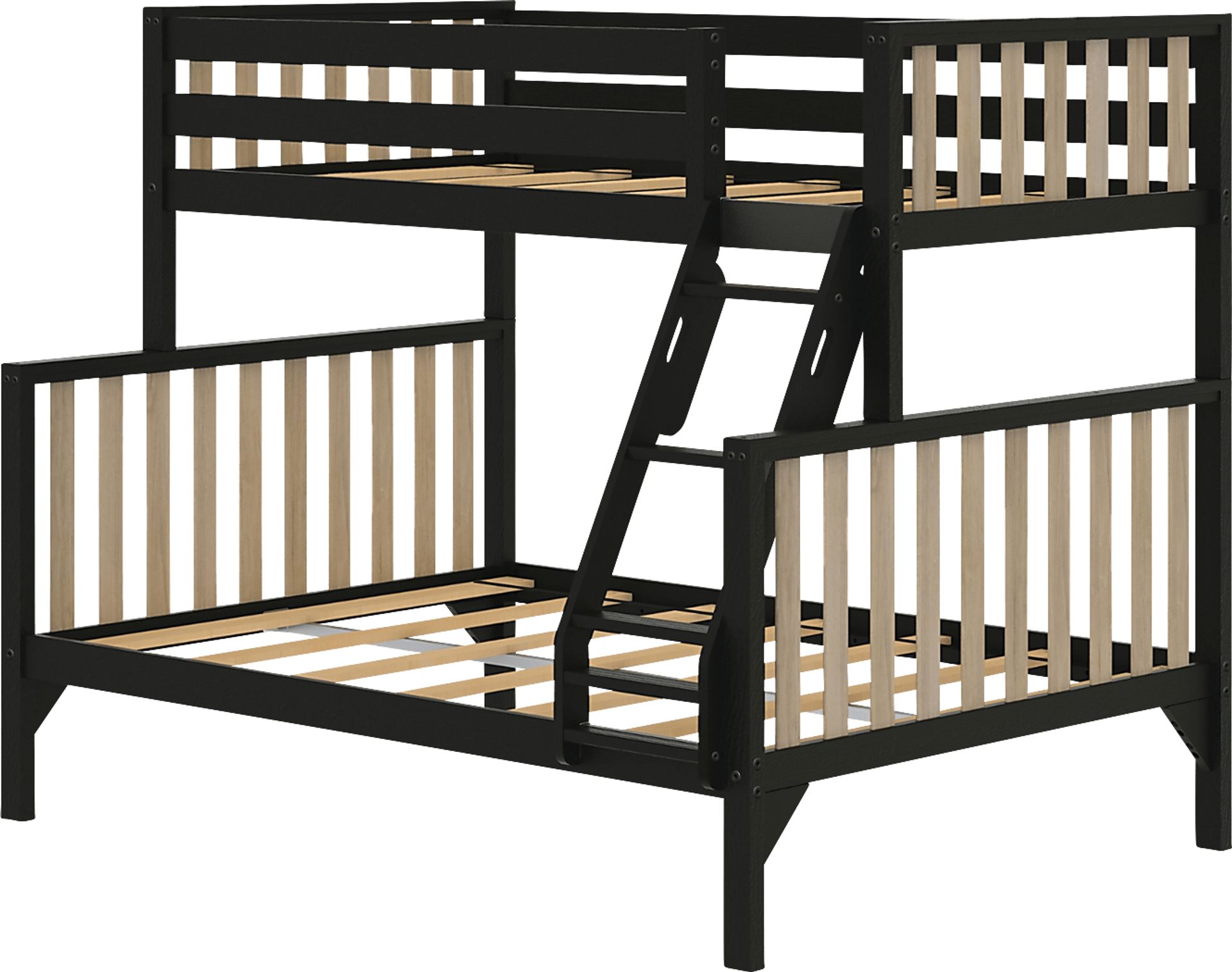 Kids Klaudie II Black Natural Twin/Full Bunk Bed - Image 1