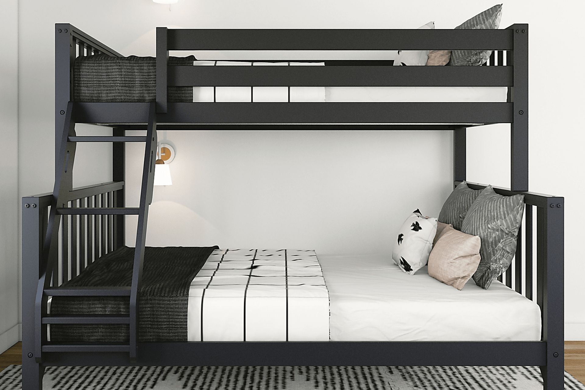 Kids Klaudie II Black Twin/Full Bunk Bed - Image 3