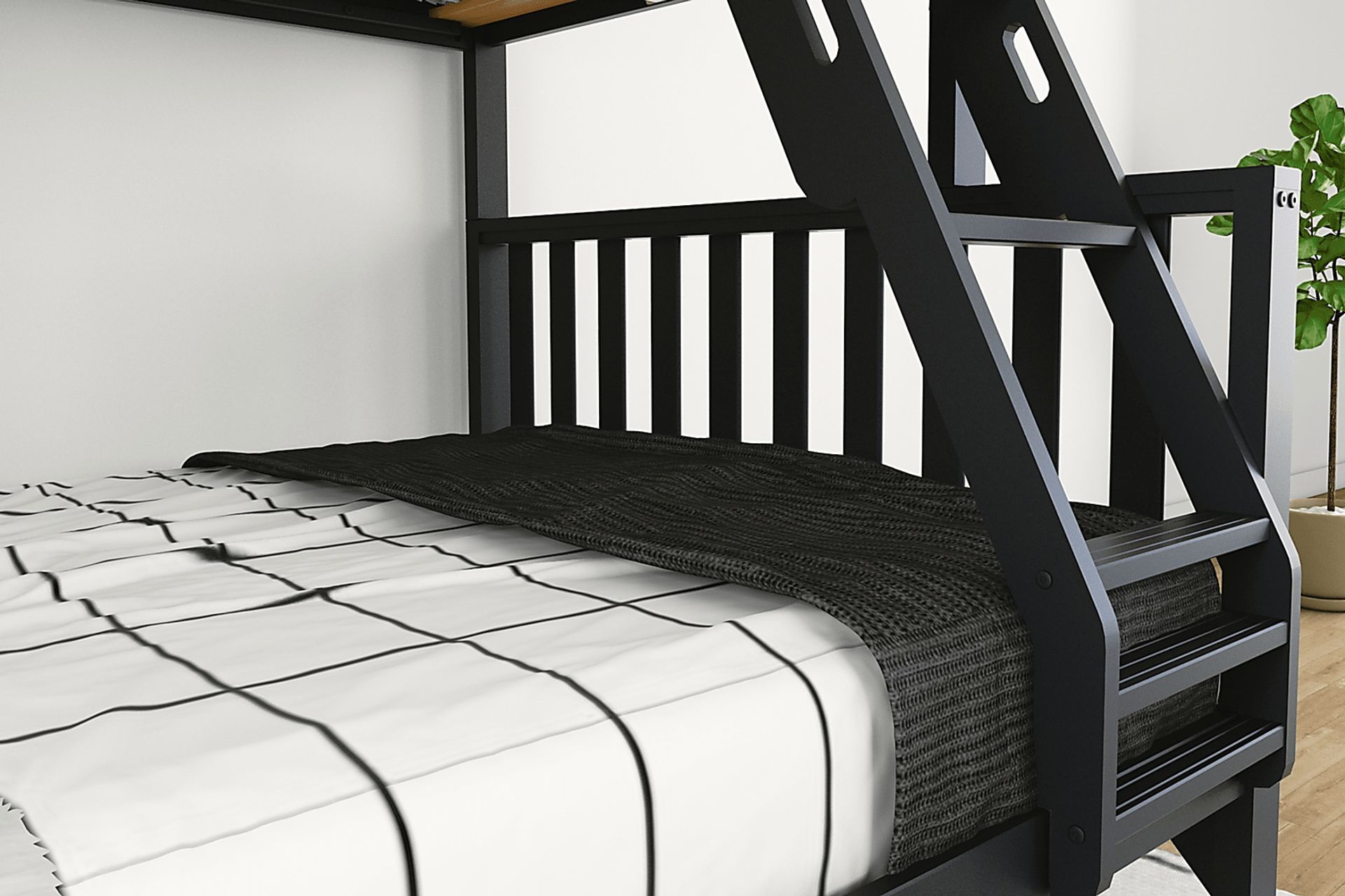 Kids Klaudie II Black Twin/Full Bunk Bed - Image 5