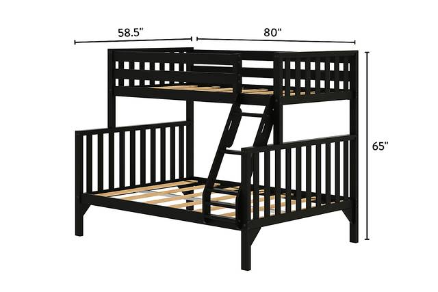 Kids Klaudie II Black Twin/Full Bunk Bed - Thumbnail - Image 6