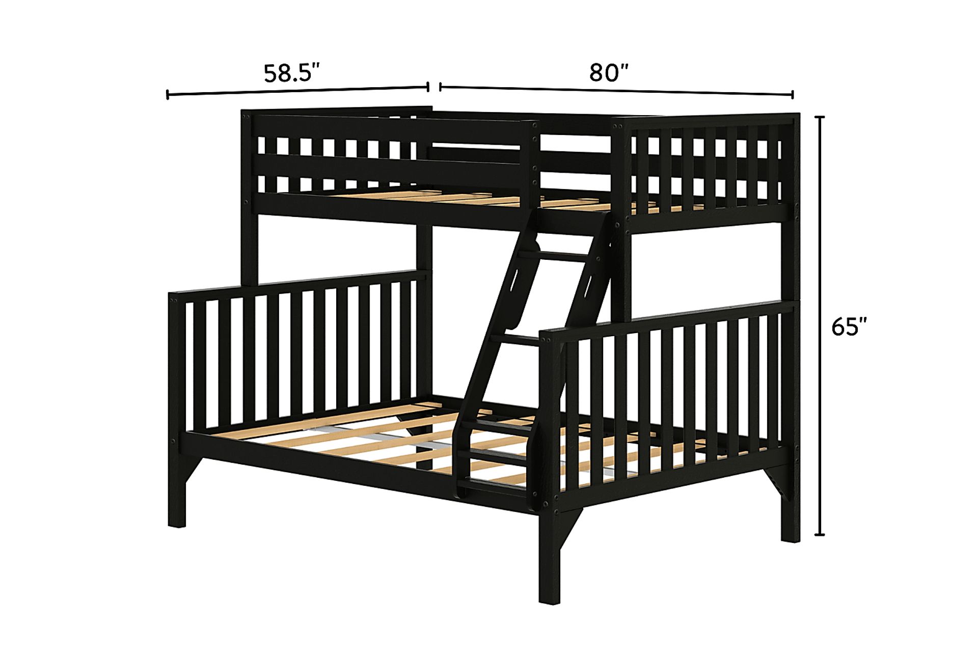 Kids Klaudie II Black Twin/Full Bunk Bed - Image 6