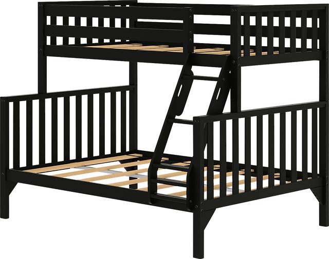 Kids Klaudie II Black Twin/Full Bunk Bed - Thumbnail - Image 1