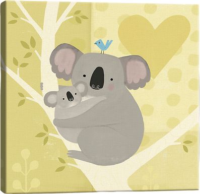 Kids Koala Mama I Green Artwork