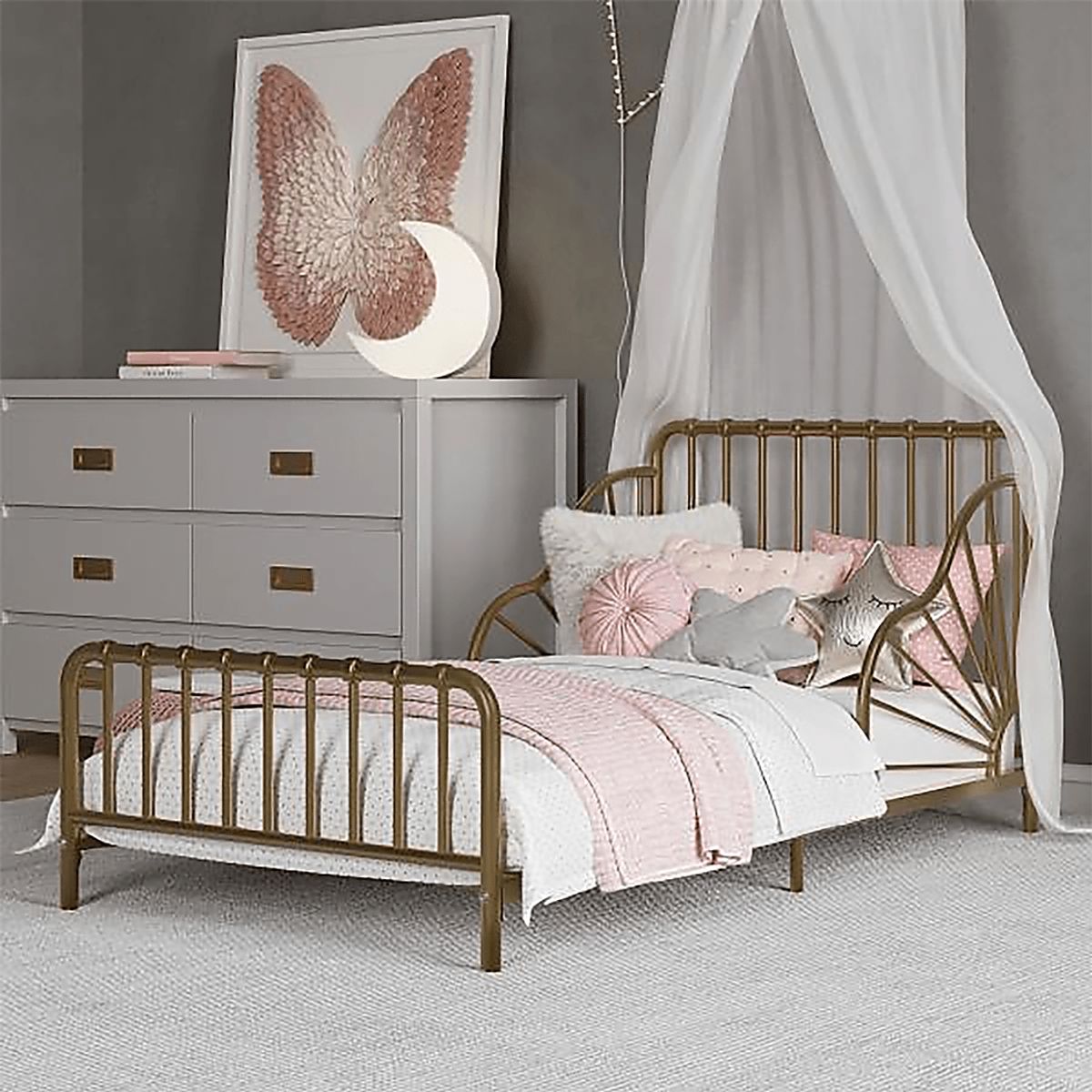 Kodia Gold Yellow Toddler Bed | Rooms to Go