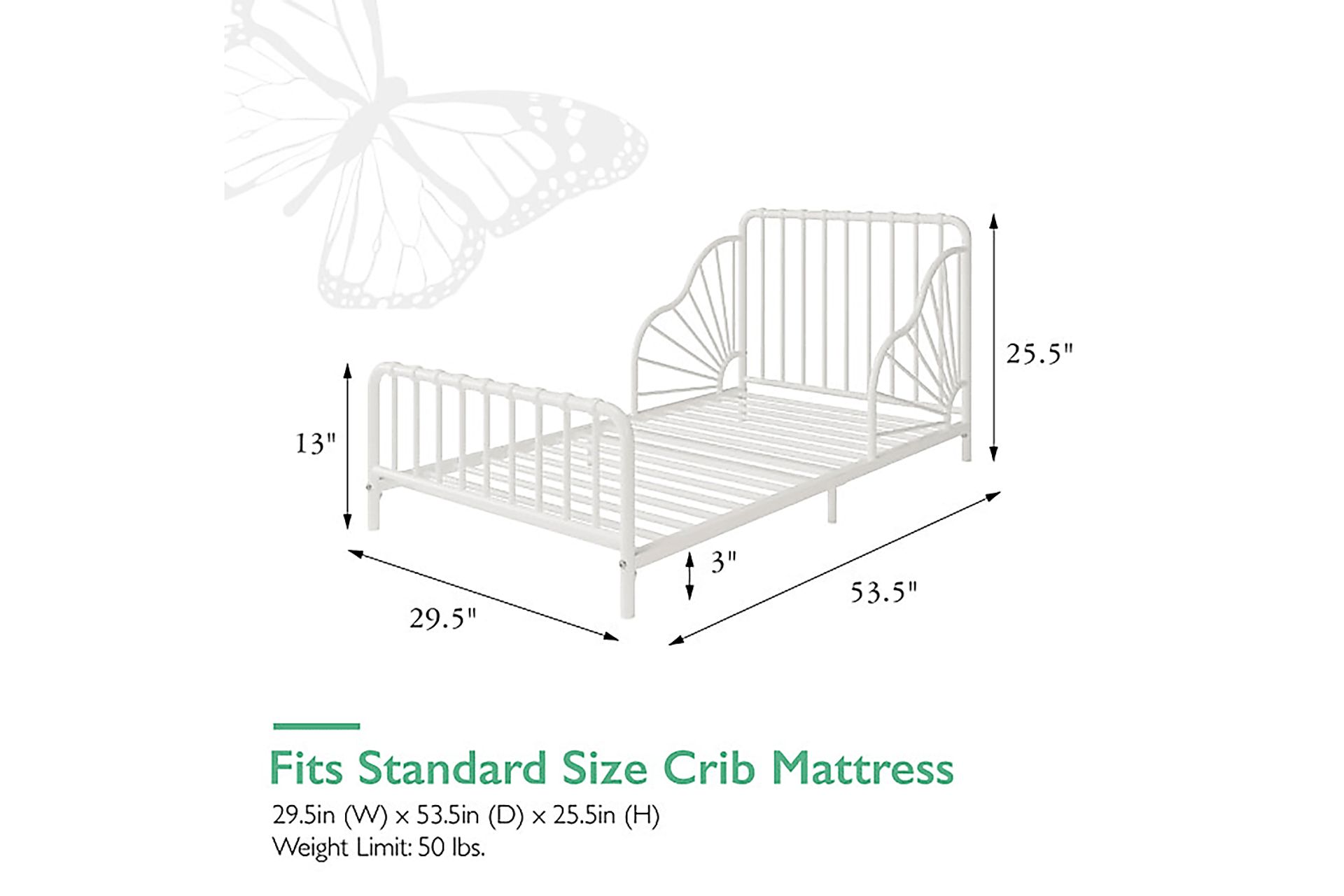 Kids Kodia White Toddler Bed - Image 6