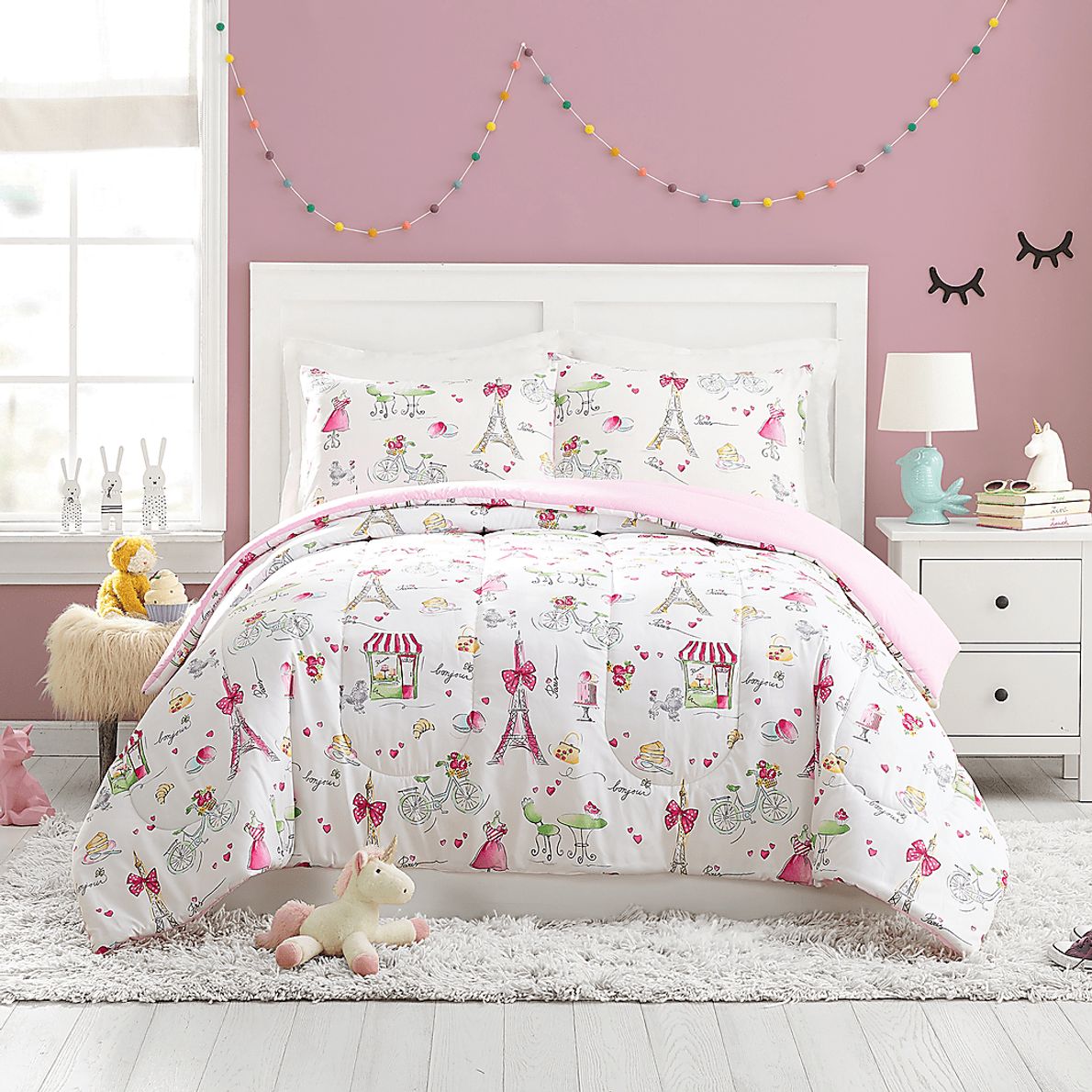 Kids La Parie Pink 2 Pc Twin Comforter Set - Rooms To Go