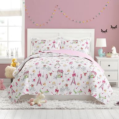 Kids La Parie Pink Twin Quilt Set