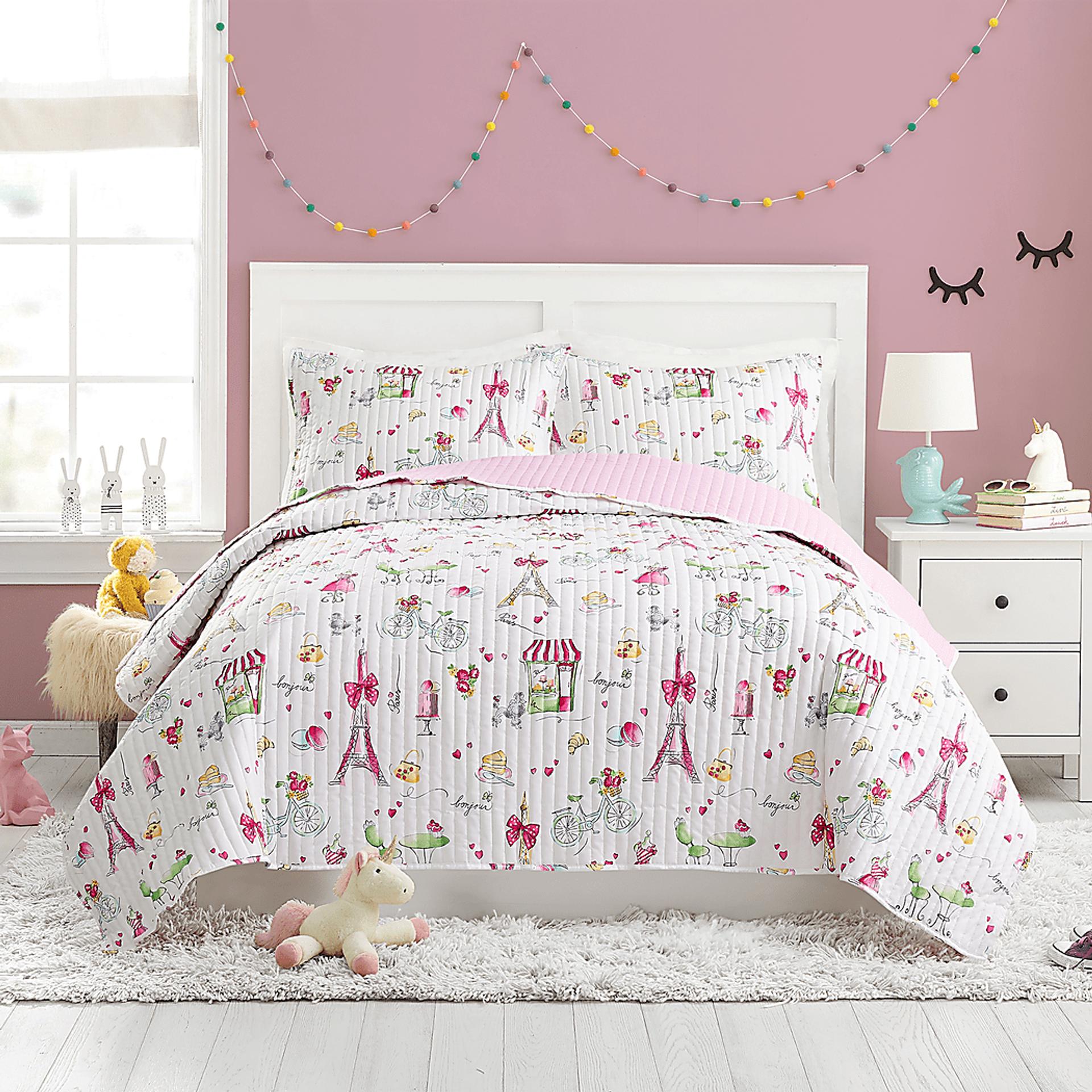 Kids La Parie Pink Full/Queen Quilt Set