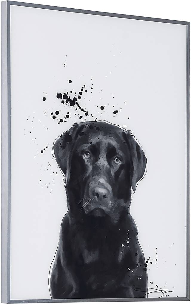 Kids Labrador Retriever Pup Black Wall Art - Thumbnail - Image 2