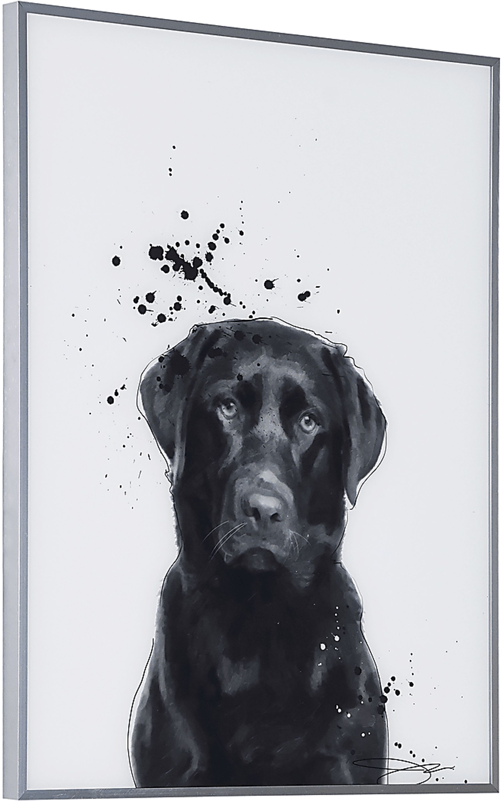 Kids Labrador Retriever Pup Black Wall Art - Image 2