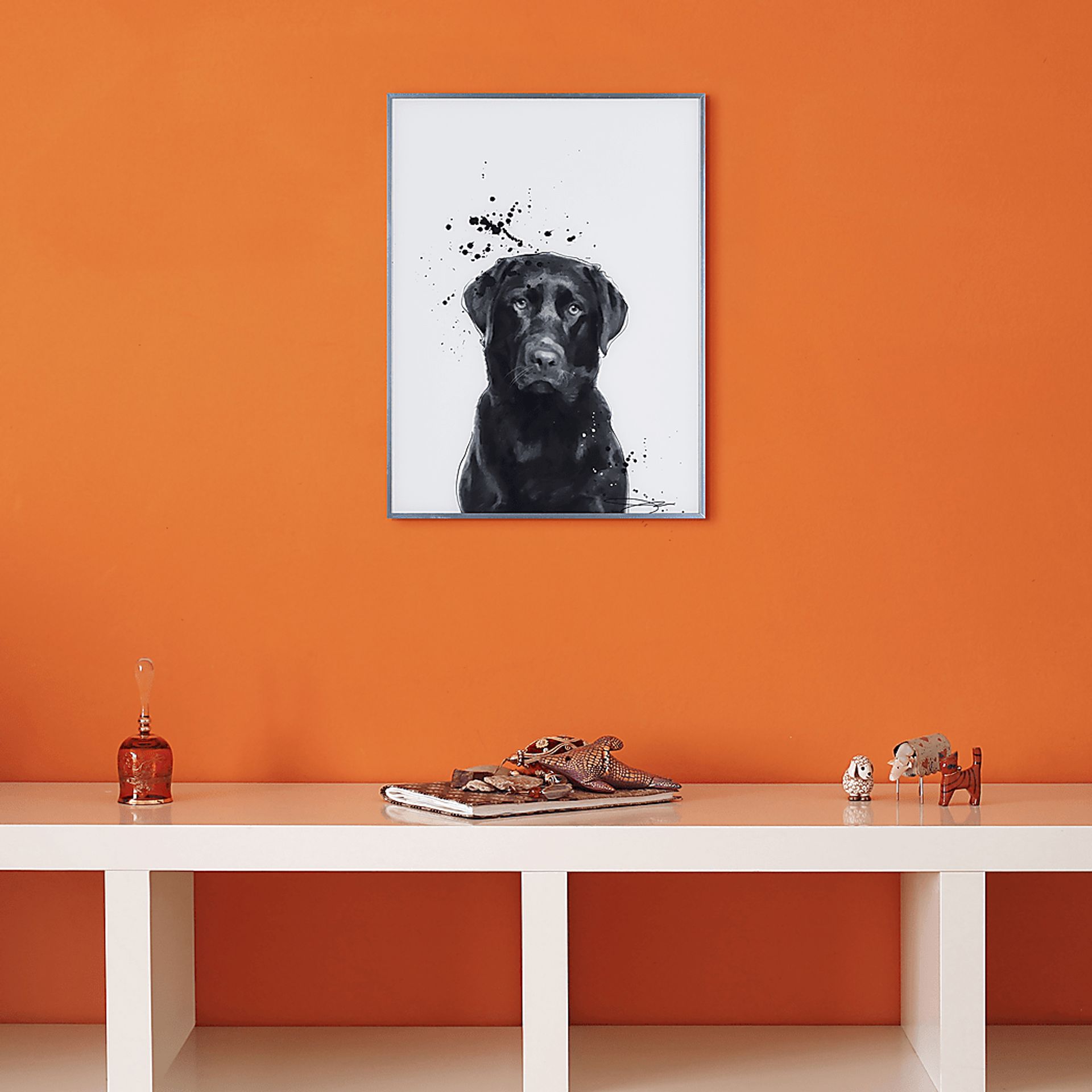 Kids Labrador Retriever Pup Black Wall Art - Image 5