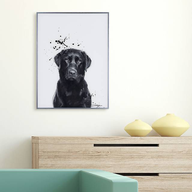 Kids Labrador Retriever Pup Black Wall Art - Thumbnail - Image 6