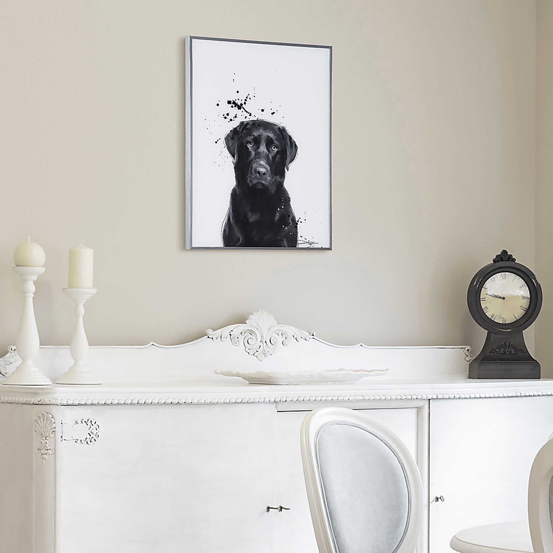 Kids Labrador Retriever Pup Black Wall Art - Image 7