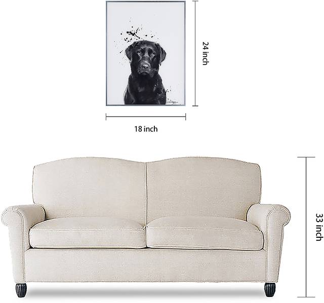 Kids Labrador Retriever Pup Black Wall Art - Thumbnail - Image 9