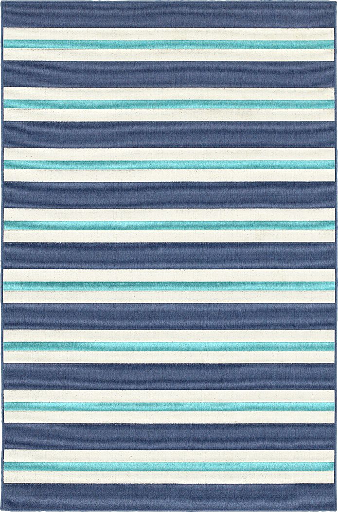 Kids Lagoon Stripe Blue 7'10 x 10'10 Rug