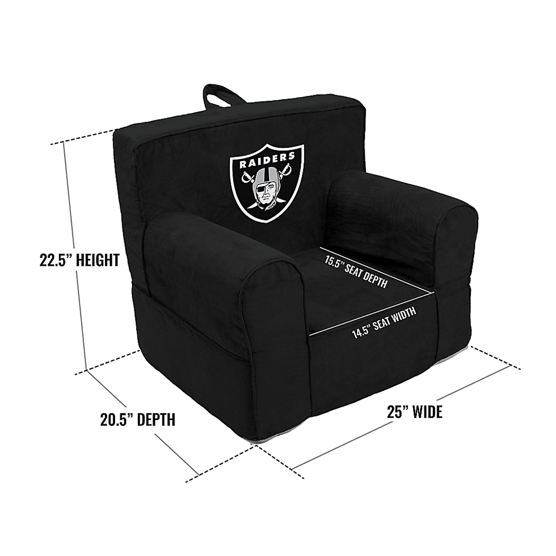 Kids Las Vegas Raiders Black Chair - Image 5