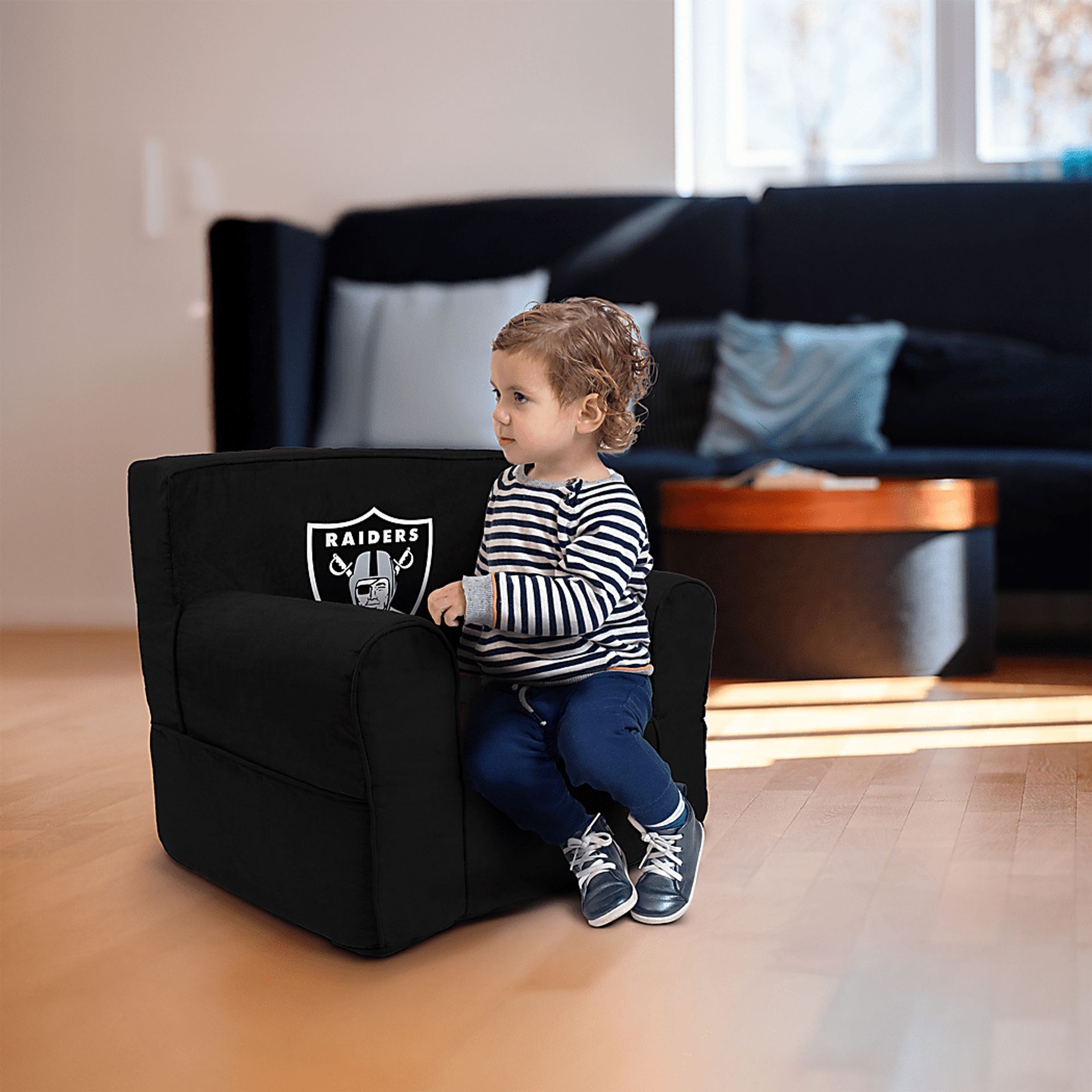 Kids Las Vegas Raiders Black Chair - Image 6