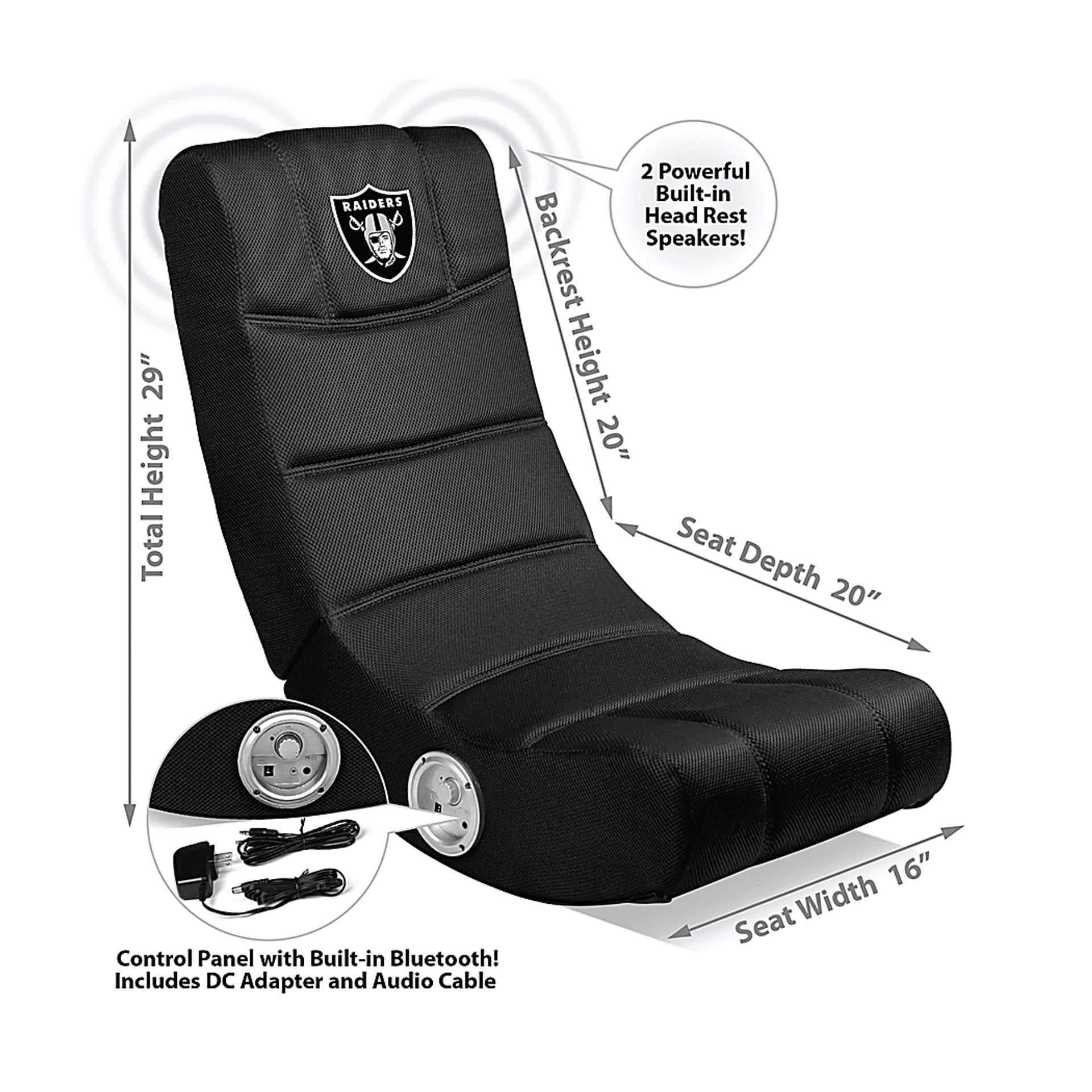 Kids Las Vegas Raiders Gaming Rocker - Image 2