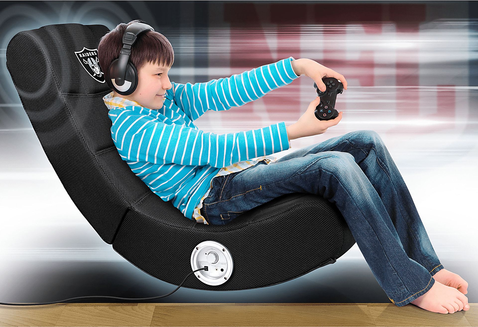 Kids Las Vegas Raiders Gaming Rocker - Image 5