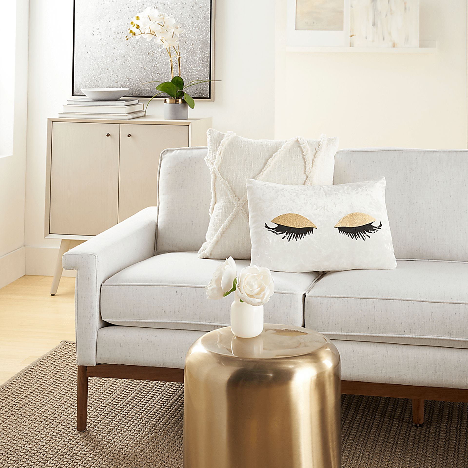 Kids Lash Park Gold Throw Pillow - Image 3
