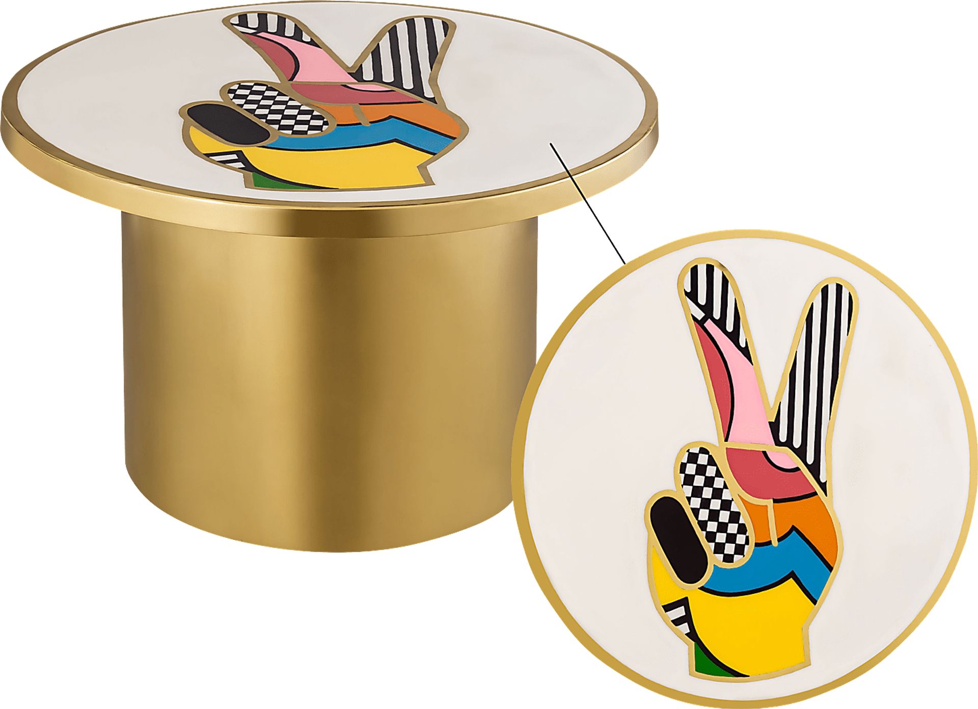 Kids Latoure Gold Cocktail Table - Image 2